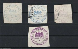 NEW SOUTH WALES GOVERNORS FRANK STAMP COLLECTION c1898 & LATER REF R250