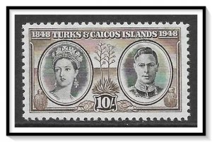 Turks & Caicos #100 Victoria & George V MLH