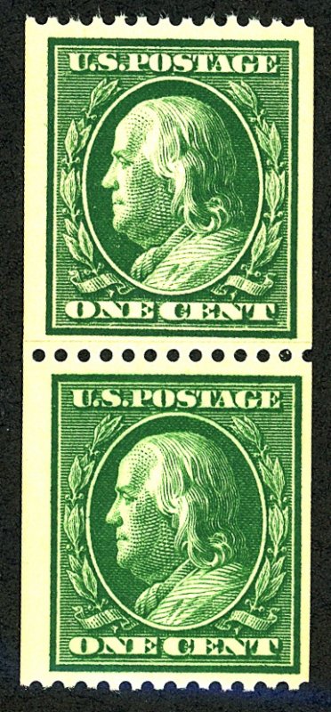 U.S. #385 MINT Paste Up  Pair OG NH