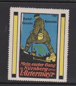 German Advertising Stamp - My First Trip in Nürnberg is to L. Ostermayr MNH