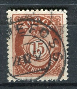 NORWAY; 1890s early classic 'ore' type used Shade of 15ore. + fair Postmark