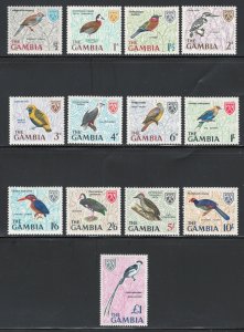 Gambia 1966 Birds Scott # 215 - 227 MH