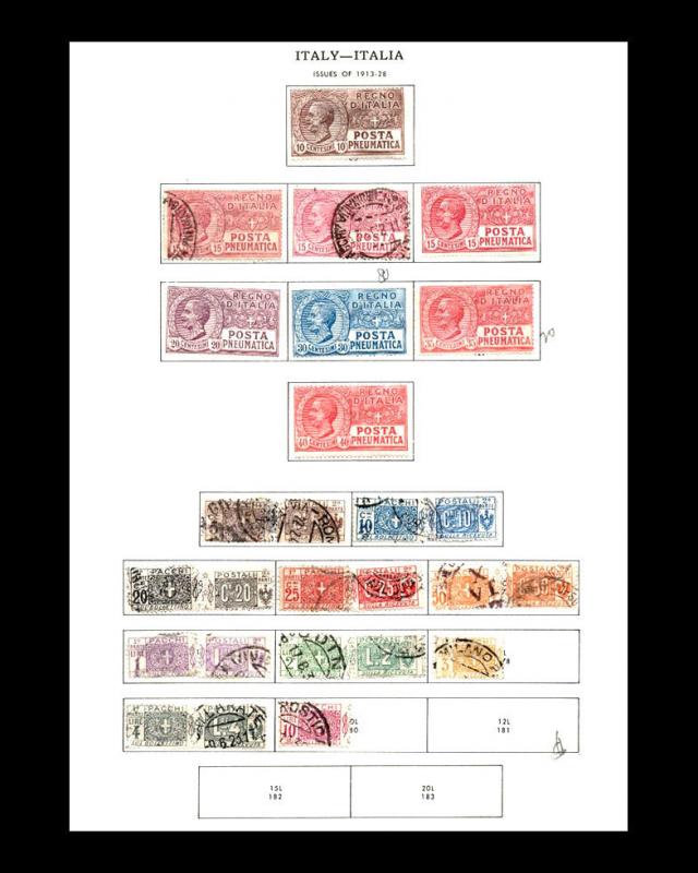 VINTAGE: ITALY 1901-34 MOSTLY USD LH SCOTT #  ASST LOT $875 LOT #VSW1901