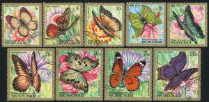 BURUNDI Sc C66-74 VF/Canceled - 1968 Airmail Butterflies