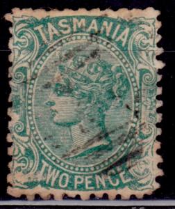 Australia, Tasmania, 1872, Queen Victoria, 2p, Scott# 54, used