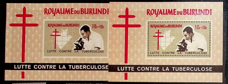BURUNDI Sc B14 NH PERF+IMPERF S/S OF 1965 - MEDICINE
