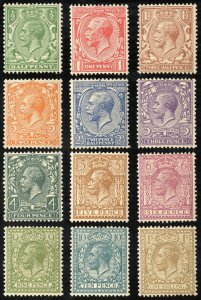 Great Britain Stamps # 187-200 MLH VF Scott Value $100.00