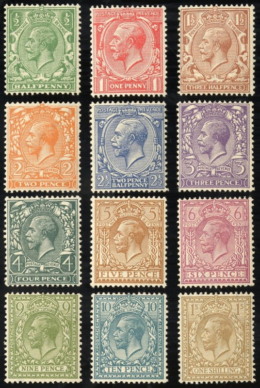 Great Britain Stamps # 187-200 MLH VF Scott Value $100.00