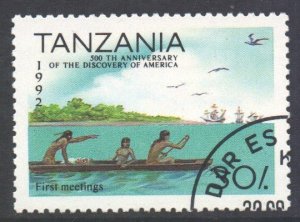 Tanzania Scott 989 - SG1348, 1992 Discovery of America 30/- used cto