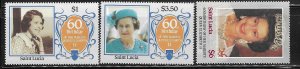 St Lucia 1986 QE II 50th birthday Sc 829-830,832 MNH A2271