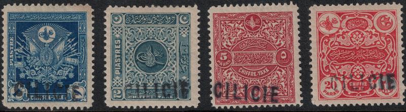 Cilicia 1919 SC J1-J4 Set LH CV $124.50