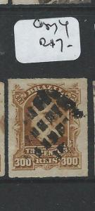 BRAZIL (PP2603B) DOM PEDRO 300R  SC75   CORK CANCEL  VFU  COPY 4