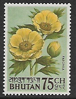 Bhutan # 39 - Peony - MNH.....{KGr31}