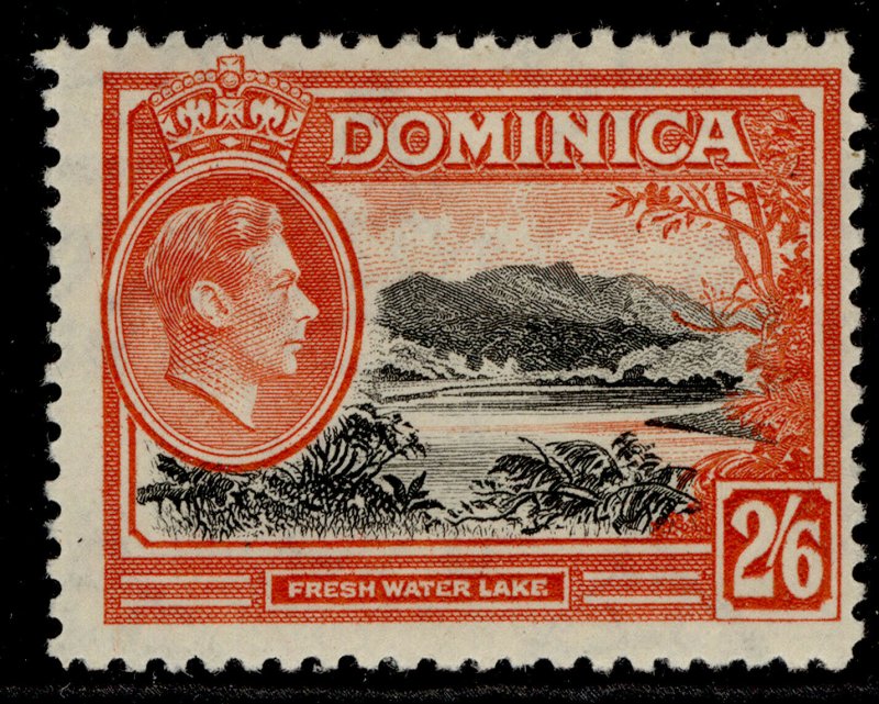 DOMINICA GVI SG107, 2s 6d black & vermilion, M MINT. Cat £23. 