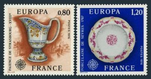 France 1478-1479,MNH.Michel 1961-1962.EUROPE CEPT-1976,Ceramic pitcher,Porcelain