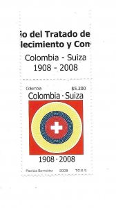 COLOMBIA 2008 SWISS COLONY EMBLEM RELATIONSHIPS WITH SWITZERLAND MNH