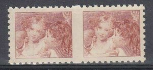Canada - 1967 Centennial Test Stamp, Baby Sisters Imperf Carmine Pair