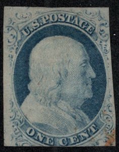 USA #9 VF, orange cancel, barely canceled, nice color, CHOICE!! Retails $140