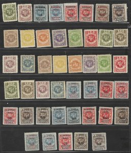 MEMEL GERMANY 1923 COLLECTION OF 47 MINT MOST HINGED OR LIGHT HINGE SEE SCANS