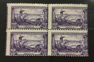 1003 Brooklyn Misperf  ERROR OG Mint EFO block of 4 from 1951