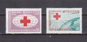 South Korea, Scott cat. 295-296. Red Cross issue. ^