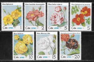 Cuba 2275-2281 Roses set MNH