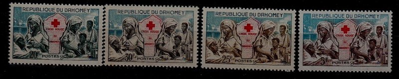 Dahomey 156-59 MNH Red cross SCV2.40