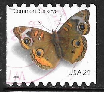 USA 4001: 24c Common Buckeye, used, VF, off paper