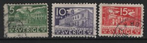 SWEDEN, 239-241, (3) SET, USED, 1935, 500TH anniv. of the Swedish parliament