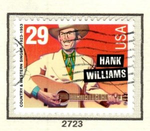 SC# 2723 - (29c) -  Hank Williams, perf 10, used single in album.