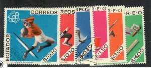Ecuador;  Scott 760, 760A-760E; 1966; Precanceled; NH; Complete Set; Olympics