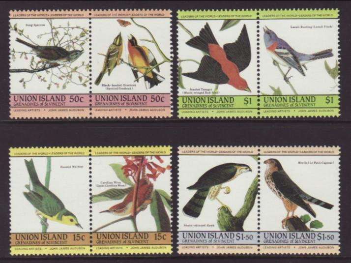 Union Island 186-189 Birds MNH VF