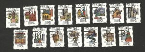 RUSSIA-SOVIET UNION-USED SET, Soviet Republic Capital Cities-1990.