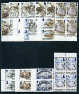 Falkland Is Deps 2004 QEII Animals & Birds set complete blocks MNH. SG 390-401.