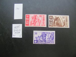 ITALY 1935 MNH/LH SC 342-4 SET  XF $20 (190)