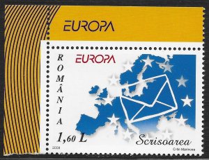 Romania #5041 1.60l Europa - Envelope, Map of Europe ~ MNH