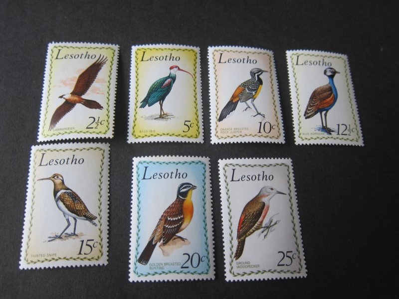 Lesotho 1971 Sc 105-111 (105 toning) bird set MH