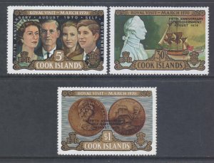 Cook Islands Scott 287/289 - SG332/334, 1970 Self Government Set MH*