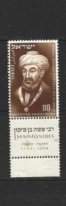 ISRAEL - 1953 HISTORY OF SCIENCE CONGRESS - SCOTT 74 - MNH - SEE DESC