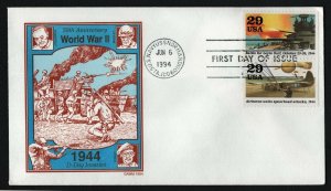 #2838d & i 29c World War II: 1944, Gamm FDC **ANY 5=FREE SHIPPING**