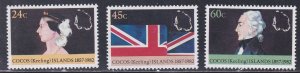 Cocos Islands # 82-84, Annexation to Britain, Mint NH, 1/2 Cat.