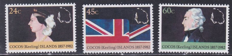 Cocos Islands # 82-84, Annexation to Britain, Mint NH, 1/2 Cat.