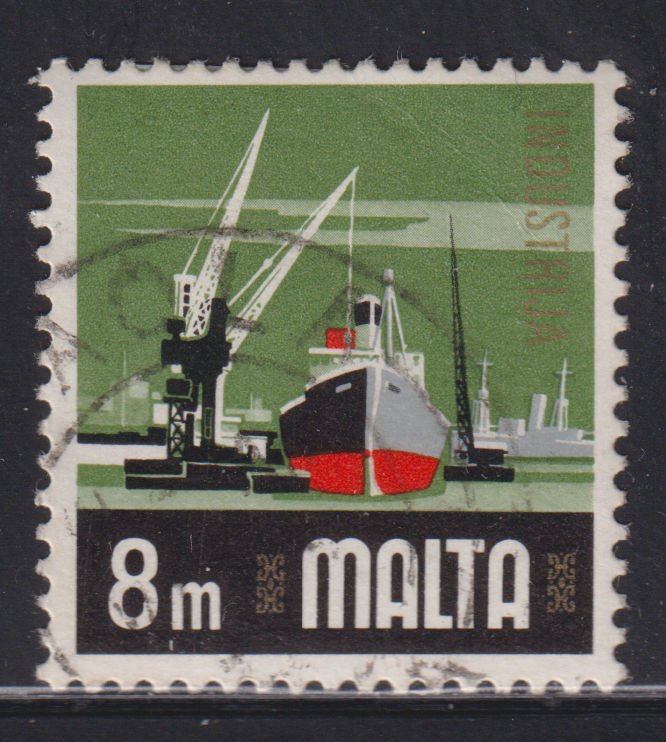 Malta 457 Harbourfront Docks 1973