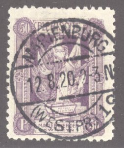 Marienwerder, Scott #47, Used, Marienburg (Malbork, Poland) CDS SOTN