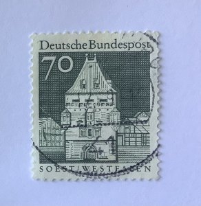 Germany 1966  Scott  945  used - 70pf,   Osthofen Gate, Soest, Westfalen