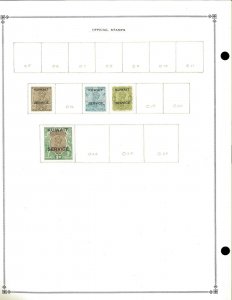 Kuwait 1929-1934 M & U Hinged on 1 Scott International Blank Page