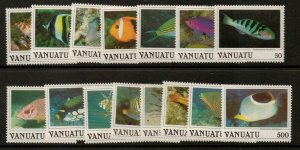 VANUATU SG464/78 1987 FISH MNH