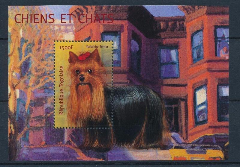 [26919] Togo 2001 Animals Yorkshire Terrier Dog MNH Sheet