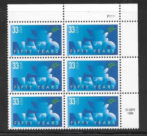 #3354 MNH Plate & Copy Block of 6