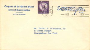 United States District of Columbia Washington 1956 machine  Blue corner card ...